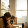 Picture of students reading books