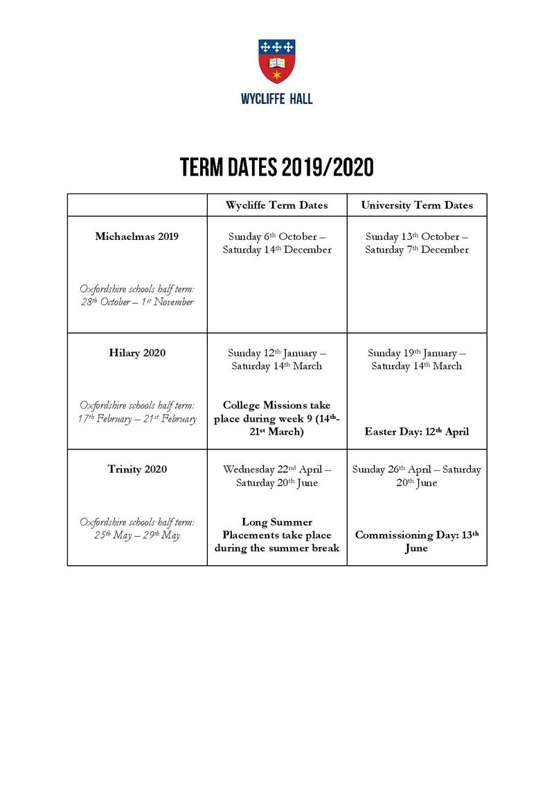 Oxford Term Dates City Of Oxford College Activate Learning The