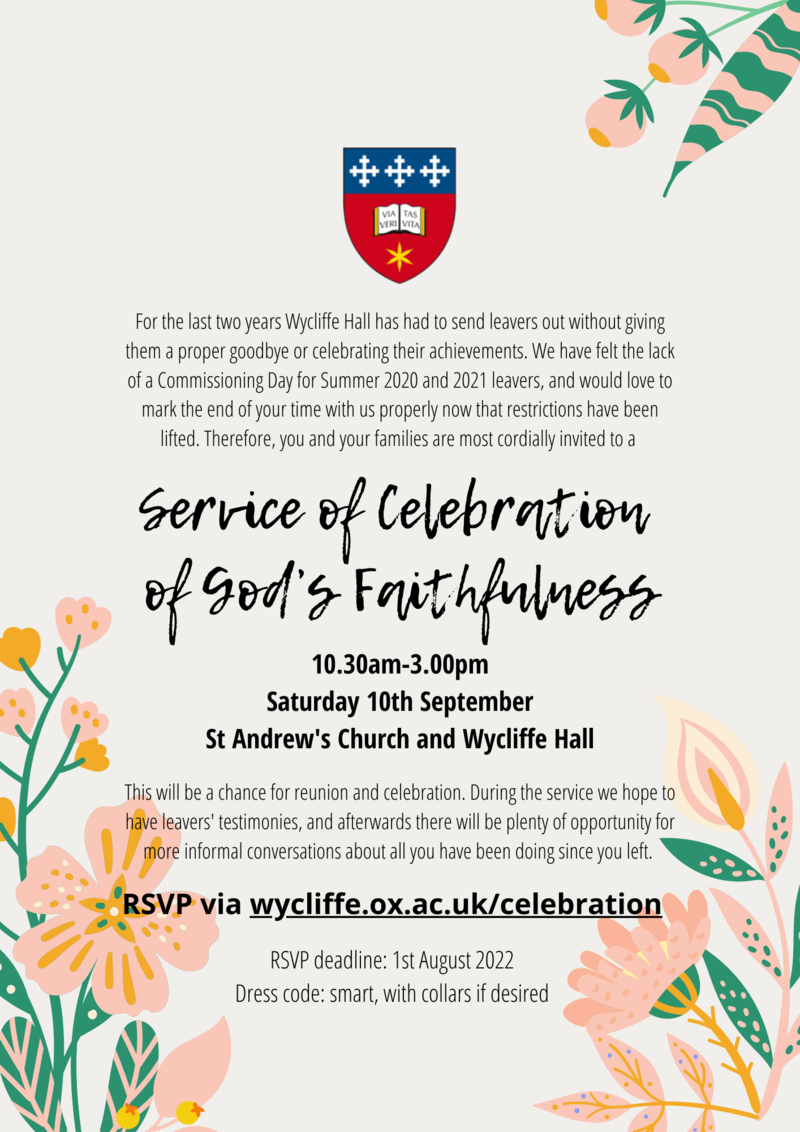 wycliffe service of celebration invite png