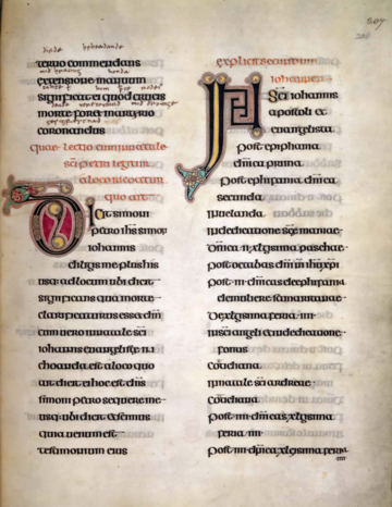 lindisfarne gospels text image