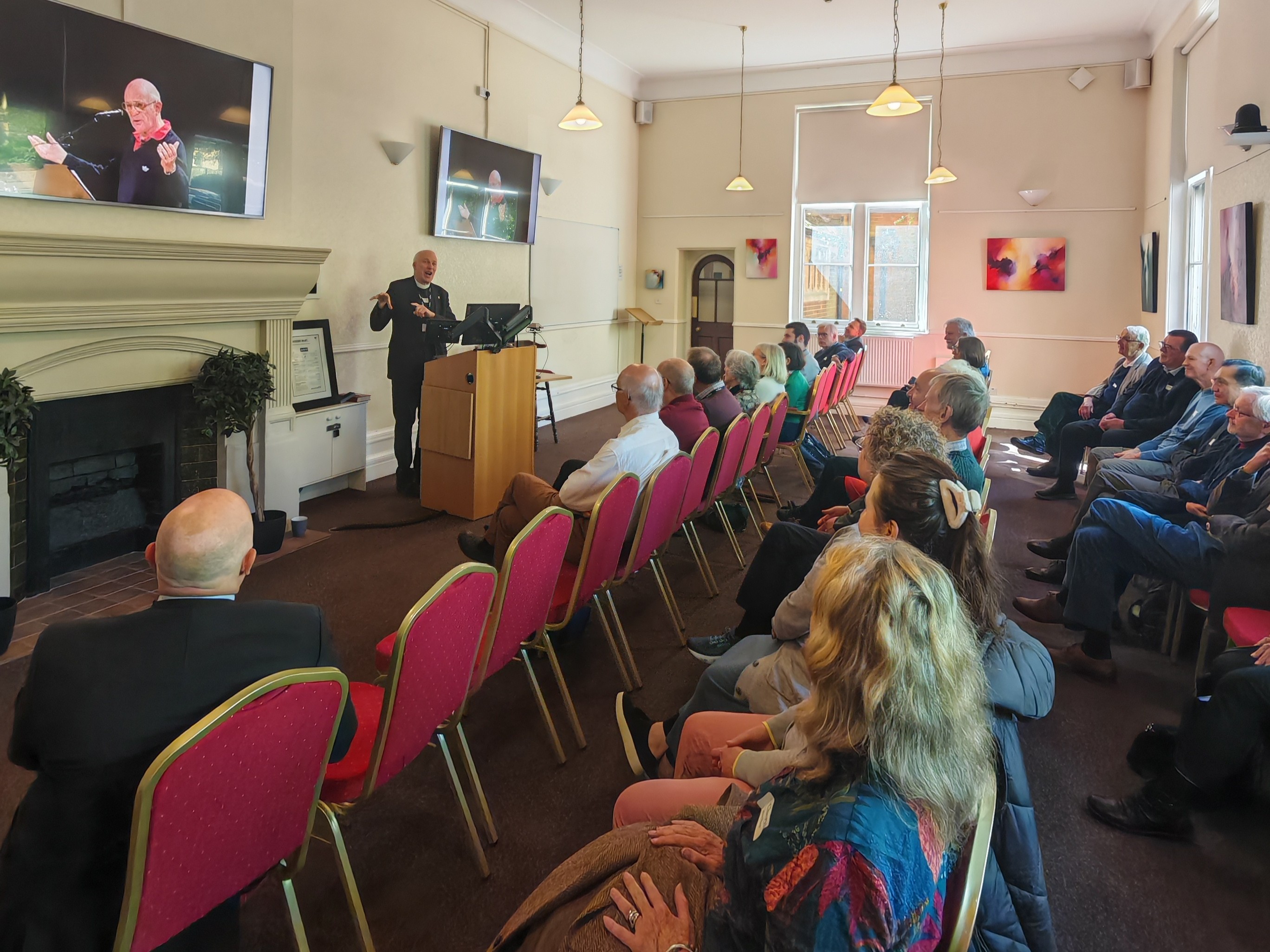 Michael Lloyd teaching in the Lower Common Room