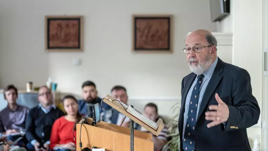NT Wright teaching in the Lower Common Room