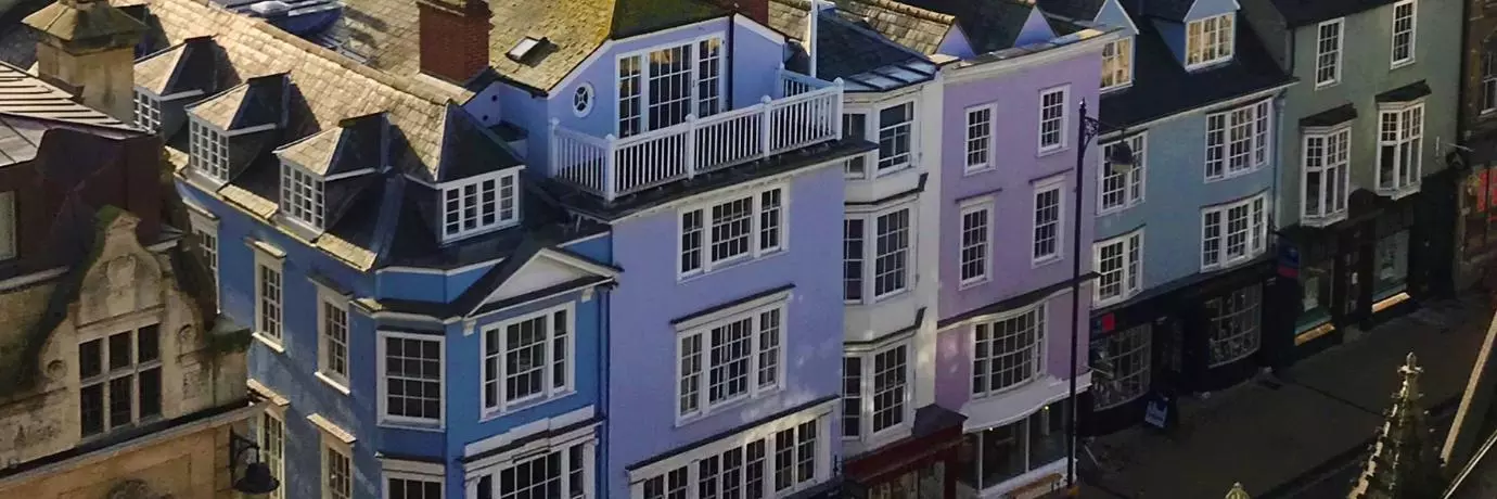 Aerial view of Oxford houses