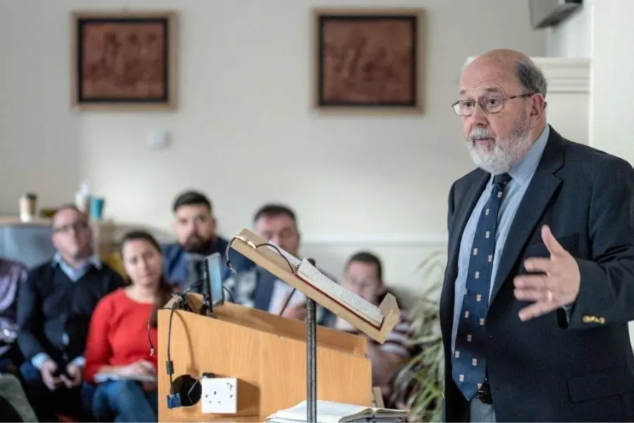 NT Wright teaching in the Lower Common Room